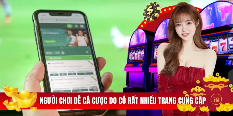 Người chơi dễ cá cược do có rất nhiều trang cung cấp